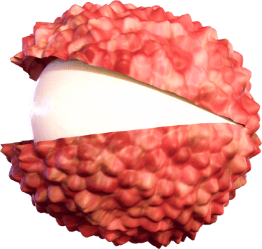 render of fresh lychee fruit